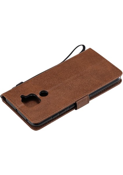 Xiaomi Redmi Not 9 Için Flip Case Klasik Düz Renk Iş Cüzdan Kılıf (Yurt Dışından)