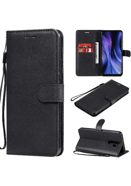 Xiaomi Redmi 9 Için Flip Case Klasik Düz Renk Iş Cüzdan Telefon (Yurt Dışından)
