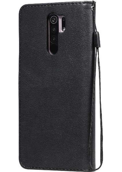Xiaomi Redmi 9 Için Flip Case Klasik Düz Renk Iş Cüzdan Telefon (Yurt Dışından)