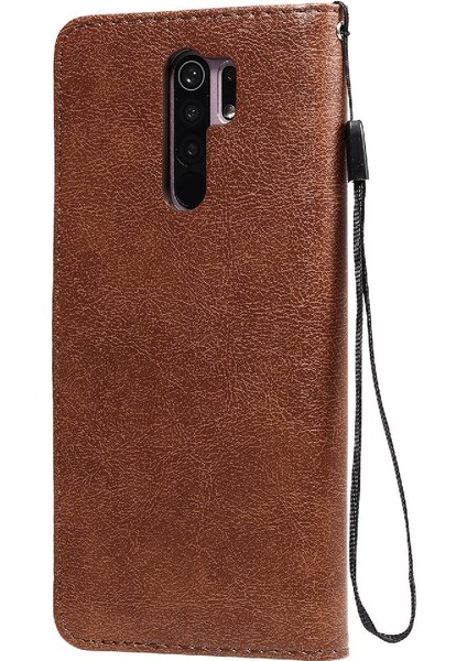 Xiaomi Redmi 9 Için Flip Case Klasik Düz Renk Iş Cüzdan Telefon (Yurt Dışından)