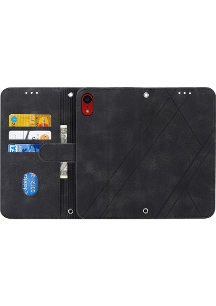 Iphone Xs Kredi Kartı Tutucu Pu Deri Kayış Kickstand Anti Için Filp Durumda (Yurt Dışından)