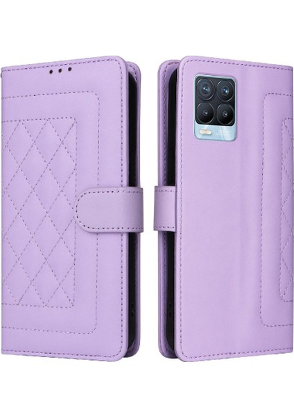 Realme Için Flip Case 8 4g/ 8 Pro Flip Kapak Cüzdan Basit Iş Deri (Yurt Dışından)