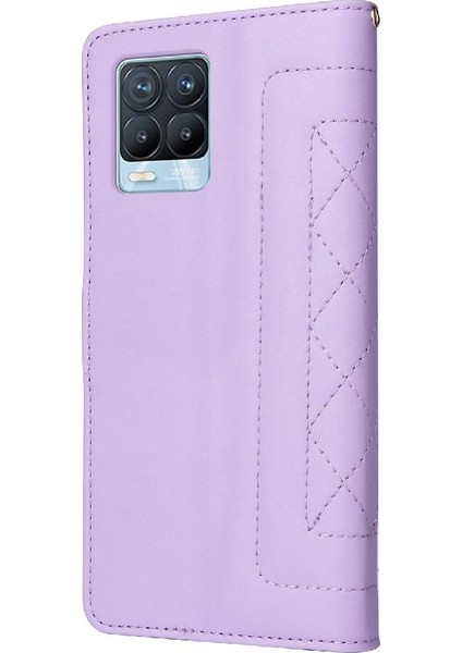 Realme Için Flip Case 8 4g/ 8 Pro Flip Kapak Cüzdan Basit Iş Deri (Yurt Dışından)