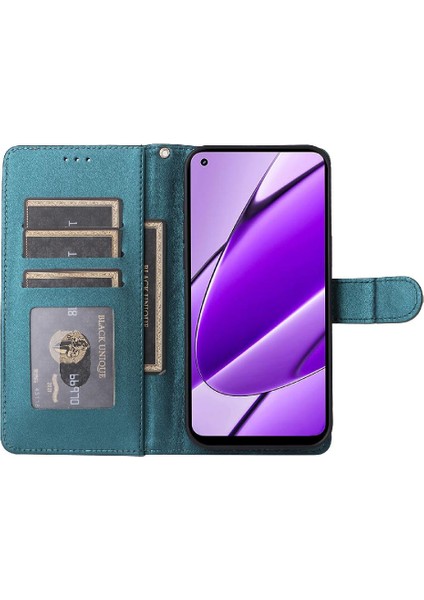 Realme 11 4g Deri Kılıf Için Flip Case Darbeye Basit Iş Cüzdan (Yurt Dışından)