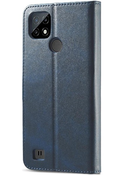 Tutucu ile Realme C35 Için Kılıf Buzağı Doku Yatay Çevir Deri Kılıf (Yurt Dışından) fiyatları