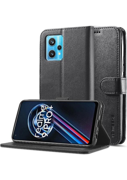 Realme 9 Pro Buzağı Doku Için Kılıf ile Yatay Çevir Deri Kılıf Kartı (Yurt Dışından)