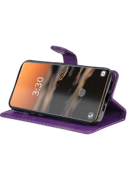 Samsung Galaxy S23 Ultra Klasik Düz Renk Iş Cüzdan Için Flip Case (Yurt Dışından)