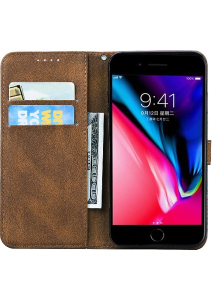 Iphone 6 Için Kılıf Artı/6s Artı Kickstand Koruyucu Deri Cüzdan Büyük (Yurt Dışından)