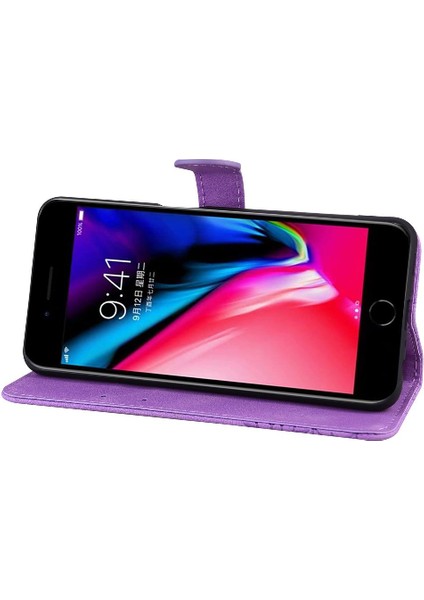 Kart Yuvası Standı Büyük Kelebek Flip Telefon Kılıfı ile iphone 7/8 Için Kılıf (Yurt Dışından)