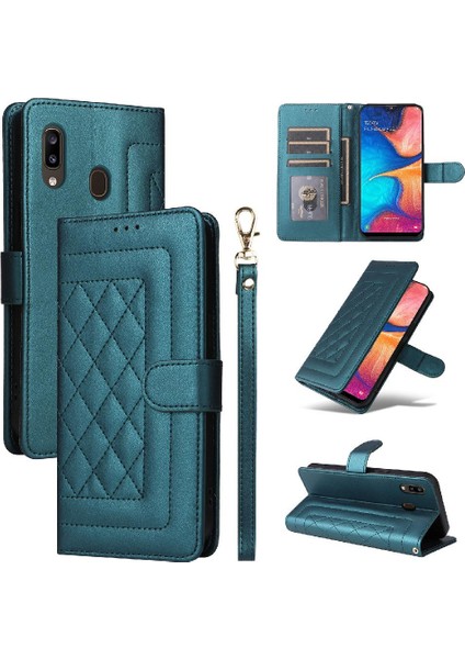 Manyi Mall Samsung Galaxy A20 Için Flip CASE/A30 Darbeye Basit Iş Deri (Yurt Dışından)