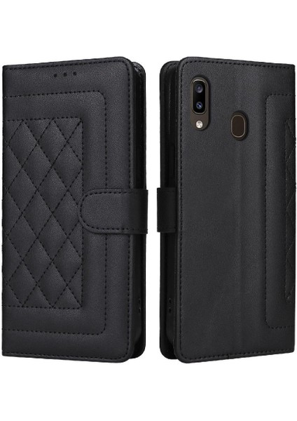 Samsung Galaxy A20 Için Flip CASE/A30 Darbeye Basit Iş Deri (Yurt Dışından)