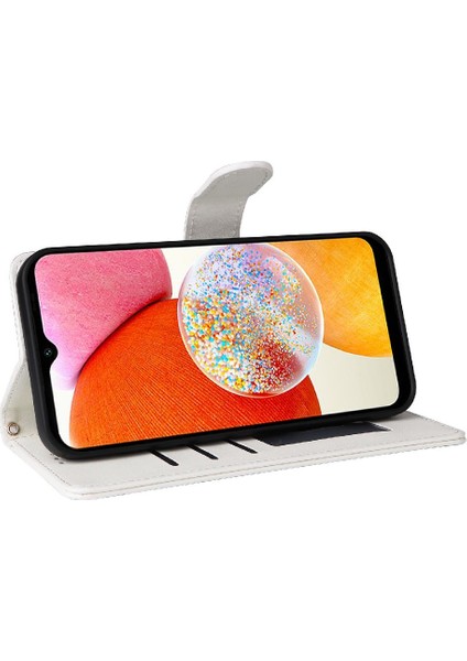 Manyi Mall Samsung Galaxy A14 4g Için Flip Case/5g Darbeye Deri Kılıf Basit (Yurt Dışından)