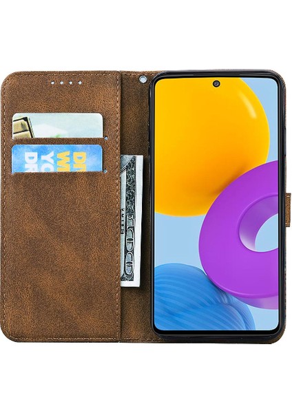 Samsung Galaxy M52 5g Için Kılıf Kart Yuvası Standı Deri ile Büyük Kelebek (Yurt Dışından)