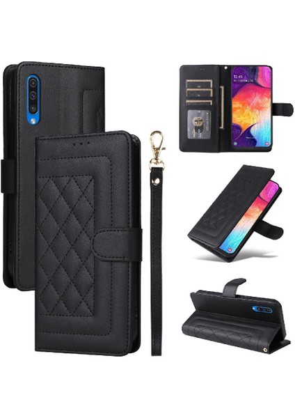 Samsung Galaxy A50 Için Flip Case Deri Kılıf Cüzdan Basit Iş Çevirme (Yurt Dışından)