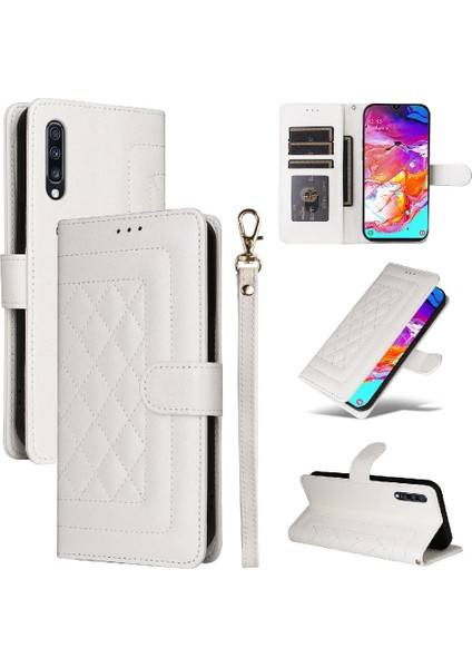 Samsung Galaxy A70 Basit Iş Deri Kılıf Için Flip Case Darbeye (Yurt Dışından)