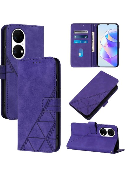 Huawei P50 Pro Kredi Kartı Tutucu Cüzdan Kapak Flip Folio Kitap Pu (Yurt Dışından)