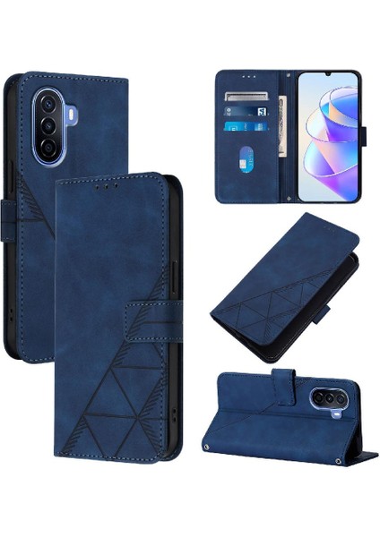 Manyi Mall Huawei Nova Y70 Artı Flip Folio Kitap Koruyucu Pu Deri Cüzdan (Yurt Dışından)