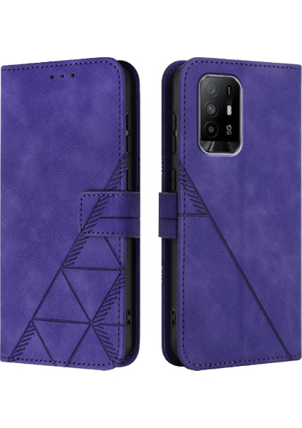 Oppo Için Kılıf A74 4G/A95 4g Cüzdan Kapak Pu Deri Kredi Kartı Tutucu (Yurt Dışından)
