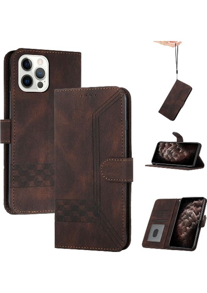 Kullanışlı Stand Özelliği ile iphone 13 Pro Max Cüzdan Kılıf Pu Deri Kart Kapağı ile Uyumlu (Yurt Dışından)