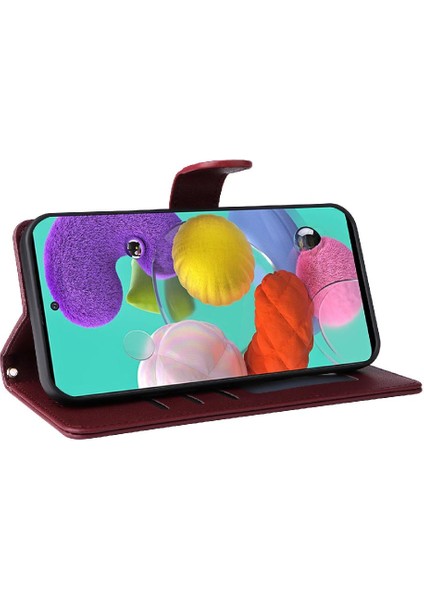 Samsung Galaxy A51 Cüzdan Için Flip Case Basit Iş Darbeye Dayanıklı Kapak (Yurt Dışından)