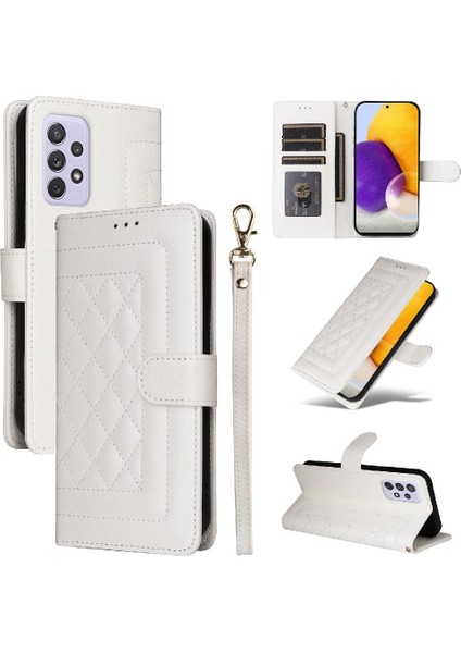 Samsung Galaxy A72 Cüzdan Basit Iş Deri Kılıf Flip Case Için Flip Case (Yurt Dışından)