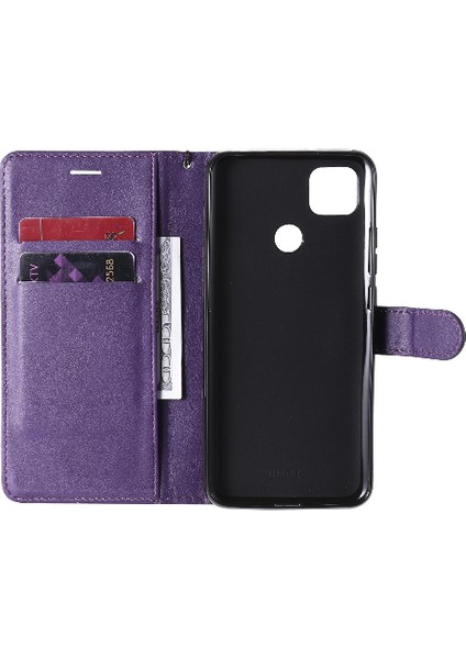 Kart Yuvası ile Xiaomi Redmi 9c Için Flip Case Iş Cüzdan Telefon Kılıfı (Yurt Dışından)