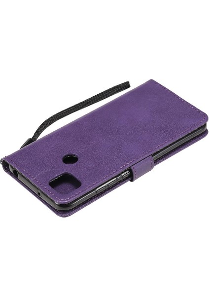 Kart Yuvası ile Xiaomi Redmi 9c Için Flip Case Iş Cüzdan Telefon Kılıfı (Yurt Dışından)