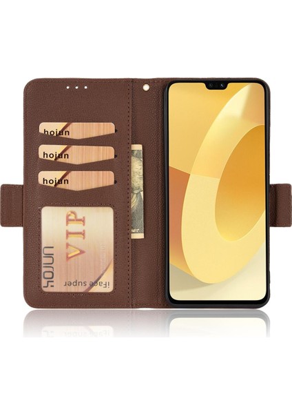 Vivo V23 5g Için Kılıf Manyetik Pu Deri Cüzdan Kart Yuvaları Tutucu Yan (Yurt Dışından)