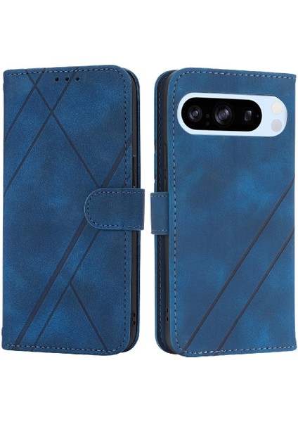 Google Pixel 9 5g Pu Deri Kayış Anti Scratch Tam Kredi Için Filp Durumda (Yurt Dışından)