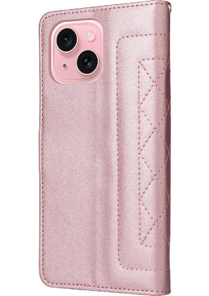 Iphone 15 Için Flip Case Deri Kılıf Cüzdan Darbeye Basit Iş (Yurt Dışından) indirimleri