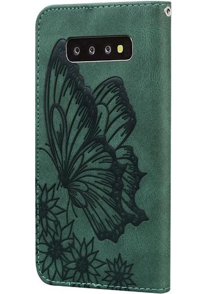Samsung Galaxy S10 Artı Kart Yuvası Standı ile Büyük Kelebek Flip (Yurt Dışından)