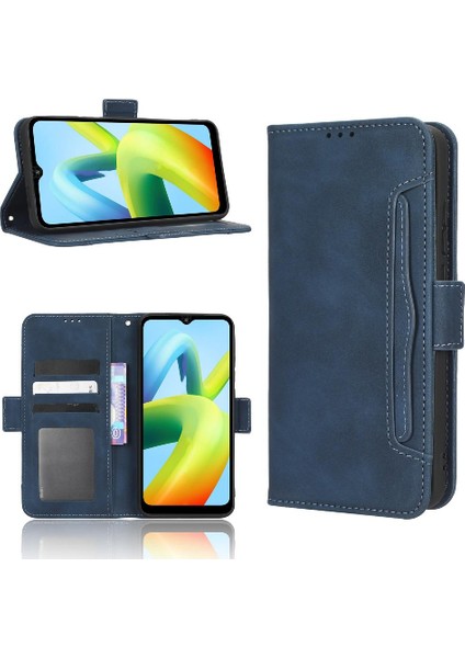 Xiaomi Redmi A2 Artı Ayarlanabilir Ayrılabilir Kart Tutucu Manyetik Kapatma Deri Cüzdan Kapak (Yurt Dışından)