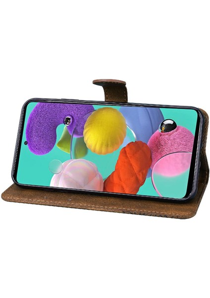Samsung Galaxy Için Kılıf A52S 5g Deri Cüzdan Kickstand Koruyucu Büyük (Yurt Dışından)