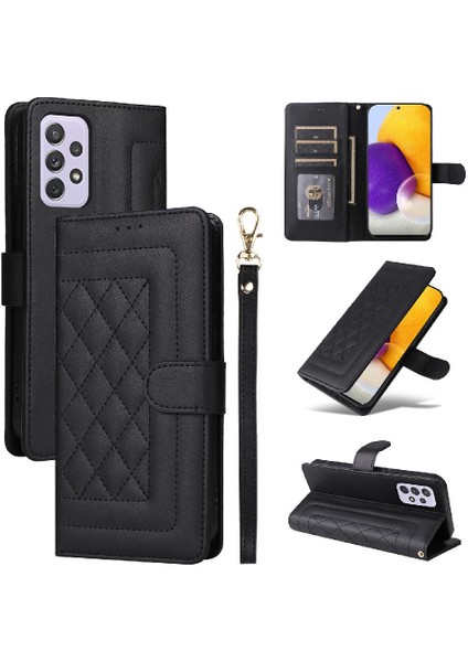 Samsung Galaxy A72 Cüzdan Basit Iş Deri Kılıf Flip Case Için Flip Case (Yurt Dışından)