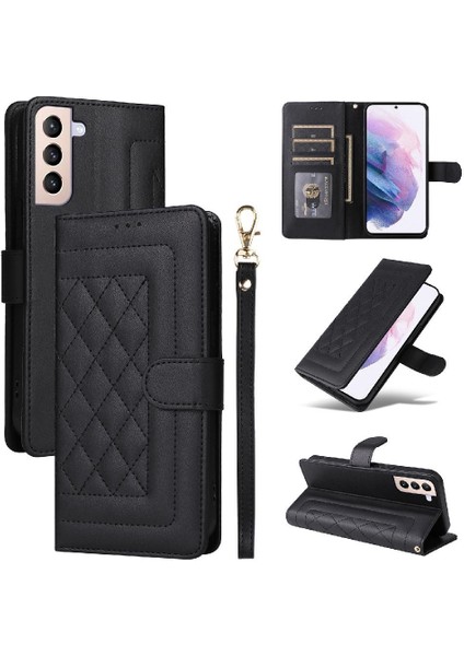 Samsung Galaxy S21 Artı Darbeye Dayanıklı Basit Iş Cüzdan Için Flip Case (Yurt Dışından) modelleri