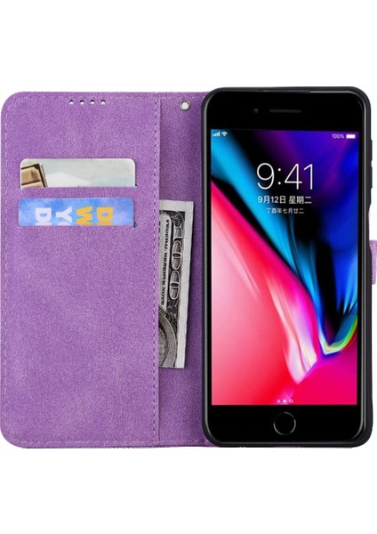 Iphone 6 Için Kılıf Artı/6s Artı Kickstand Koruyucu Deri Cüzdan Büyük (Yurt Dışından)