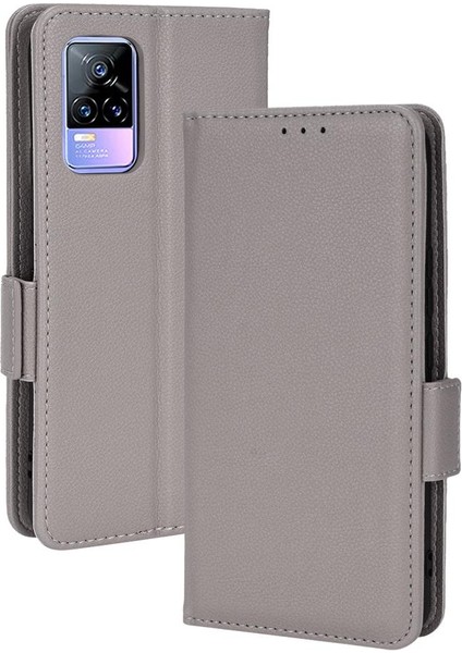 Vivo V21E 4g Için KILIF/Y73 2021 Yan Toka Kart Yuvaları Tutucu Cüzdan Pu (Yurt Dışından) modelleri