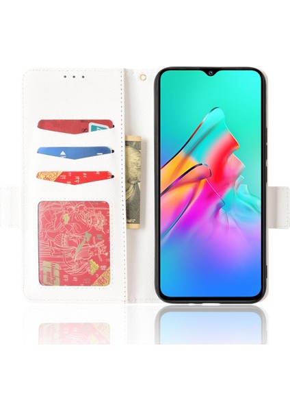 Infinix Sıcak 10 Lite Cüzdan Için Kılıf Yan Toka Kart Yuvaları Tutucu Manyetik (Yurt Dışından)