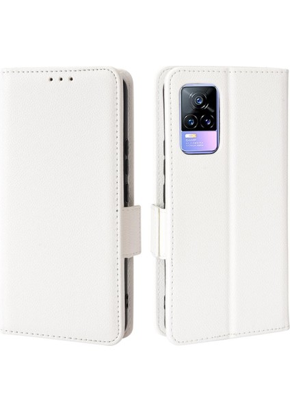 Vivo V21E 4g Için KILIF/Y73 2021 Yan Toka Kart Yuvaları Tutucu Cüzdan Pu (Yurt Dışından)