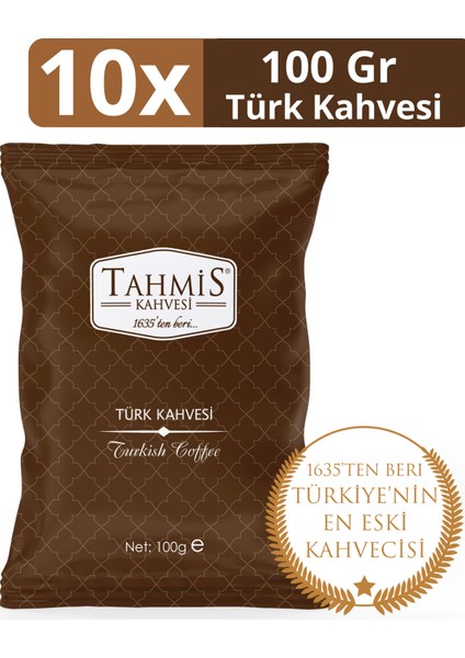 Türk Kahvesi Orta Kavrulmuş 100 gr 10'lu