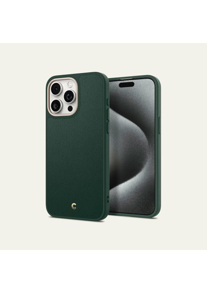 Ciel by CYRILL iPhone 15 Pro Kılıf Kajuk Mag MagSafe özellikli Forest Green - ACS06772