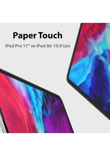 iPad Pro 11'' (2022 / 2021 / 2020 / 2018) / iPad Air 10.9"(2022 / 2020) Defter Kağıt Hissiyatlı Ekran Koruyucu Paper Touch Pro Tray Kolay Kurulum - AFL02790