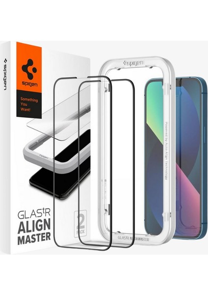 iPhone 14 Plus / iPhone 13 Pro Max Cam Ekran Koruyucu Kolay Kurulum Glas.tR Align Master Full Cover (2 Adet) Black - AGL03377