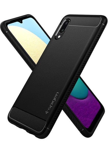 Galaxy A02 / Galaxy M02 Kılıf Rugged Armor Matte Black - ACS02739