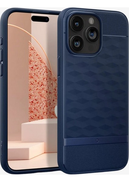 Caseology iPhone 15 Pro Kılıf Parallax Mag MagSafe özellikli Midnight Blue - ACS06750