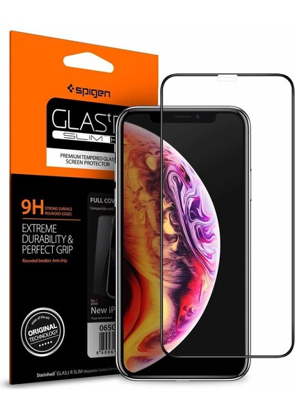 iPhone 11 / iPhone XR Cam Ekran Koruyucu Tam Kaplayan Full Cover Black - 064GL25233