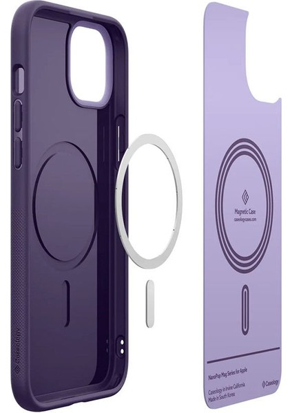 Caseology iPhone 15 Kılıf Nano Pop Mag MagSafe özellikli Grape Purple - ACS06824