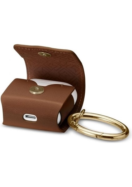 AirPods (2.nesil) / (1.nesil) ile Uyumlu Kılıf La Manon Leather (Deri) Brown - 074CS26378 modelleri