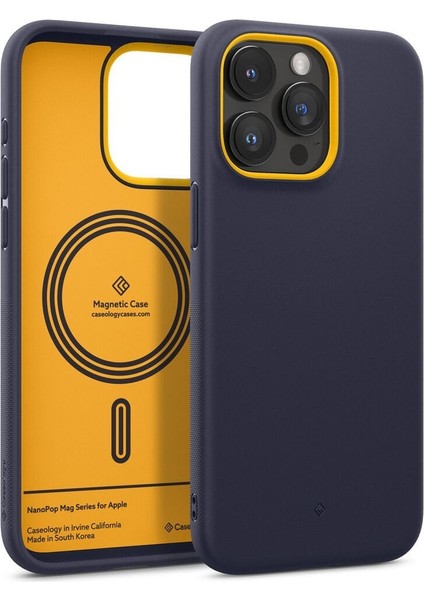 Caseology iPhone 15 Pro Max Kılıf Nano Pop Mag MagSafe özellikli Blueberry Navy - ACS06617