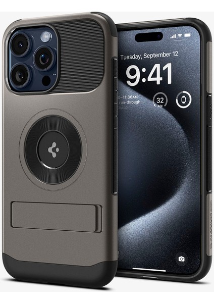 iPhone 15 Pro Max Kılıf Slim Armor MagFit MagSafe özellikli Gunmetal - ACS06451